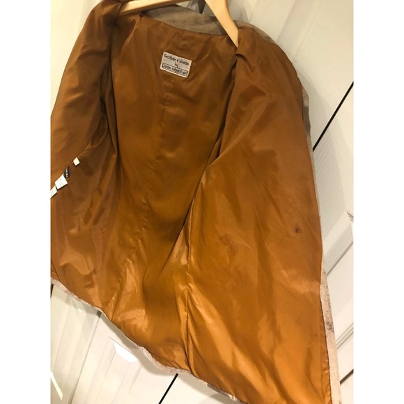 Vintage Jean Sebastian Tan Fringe Suede Cowhide Dye Jacket 60s 70s 11 12 M L - Picture 12 of 12